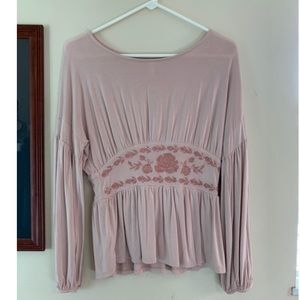 LAST CHANCE Pink long sleeve blouse